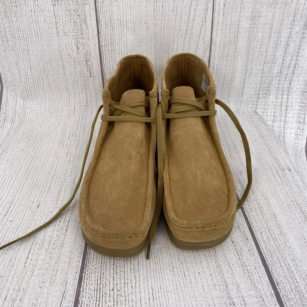 Clarks Wallaston Chukka Boot Mens 11 Dark Sand Suede Moc Toe Chukka Ankle Shoes